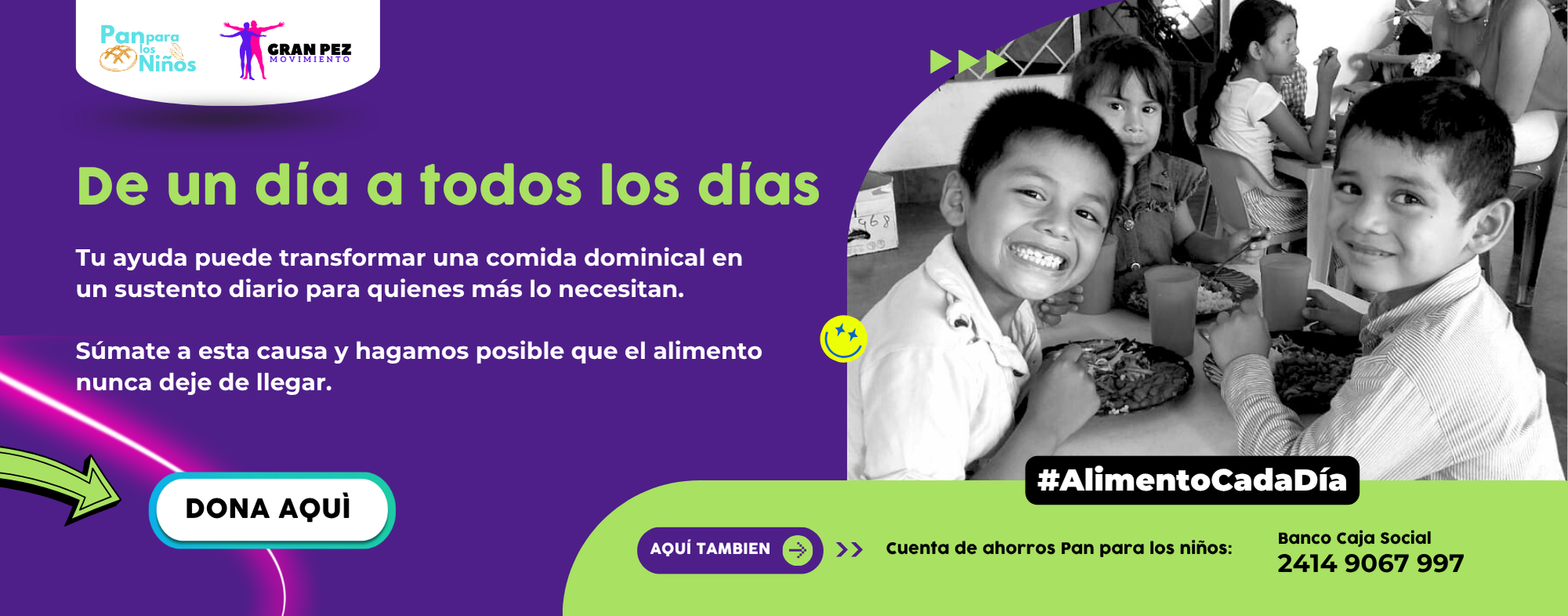 donar comida para niños